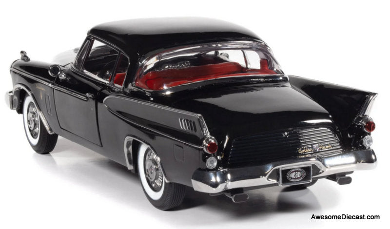 1957 Studebaker Gold Hawk MCACN, Black 1:18 Diecast Model Car by Auto World