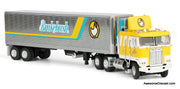 Kenworth K100 COE Sleeper Tractor w/Vintage Reefer Trailer, Brakebush Chicken 1:64 Diecast Model Truck DCP by FG