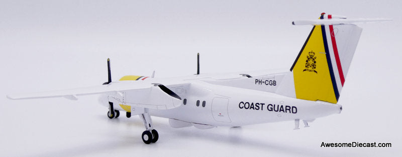 De Havilland Canada Dash 8-Q100 (Reg #PH-CGB) Netherlands Coastguard 1:200 Diecast Model Plane by JC Wings
