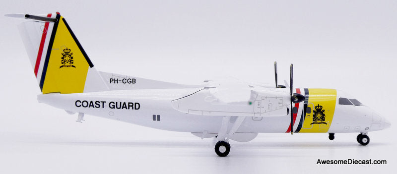 De Havilland Canada Dash 8-Q100 (Reg #PH-CGB) Netherlands Coastguard 1:200 Diecast Model Plane by JC Wings