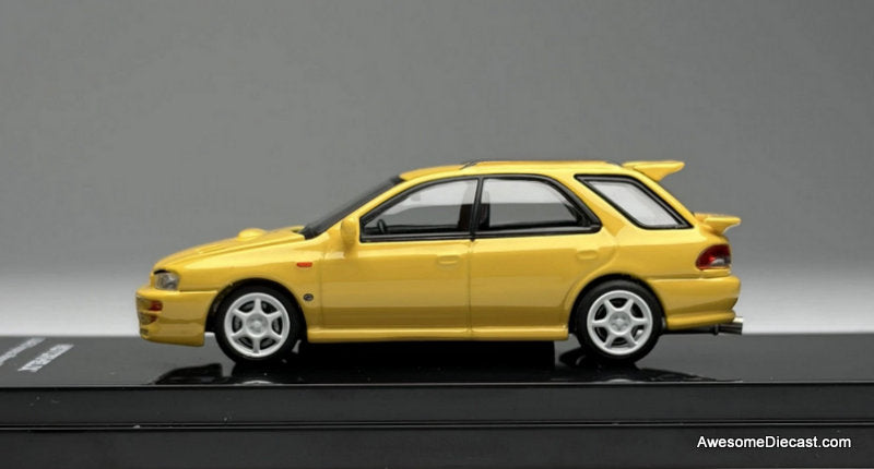 Subaru Impreza Wagon WRX STi Ver VI, Cashmere Yellow 1:64 Diecast Model Car by MotorHelix