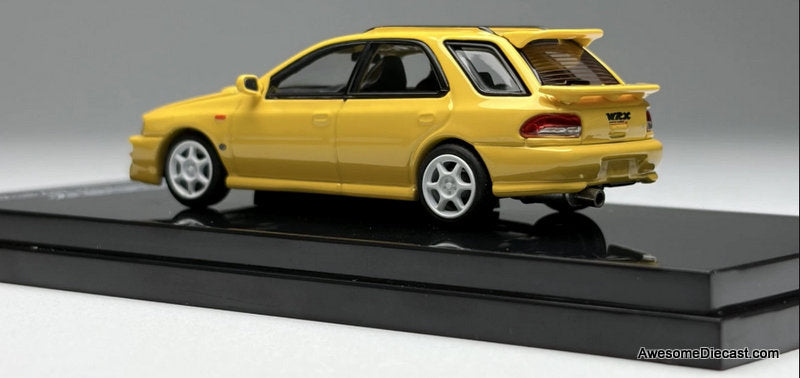 Subaru Impreza Wagon WRX STi Ver VI, Cashmere Yellow 1:64 Diecast Model Car by MotorHelix