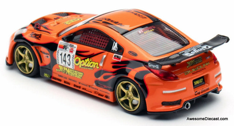 Nissan Fairlady, Orange Z "Option Stream Z' 1:64 Diecast Model Car by MotorHelix