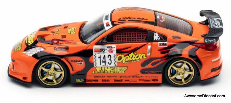 Nissan Fairlady, Orange Z "Option Stream Z' 1:64 Diecast Model Car by MotorHelix