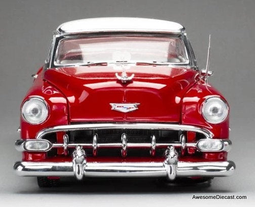 1954 Chevrolet Bel Air Lowrider, Red/White 1:18 Diecast Model Car by Sun Star