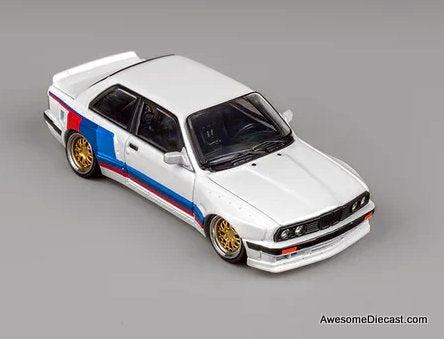 Pandem BMW M3 E30, White 1:64 Diecast Model Car by CM Model