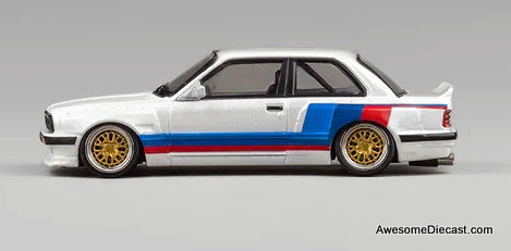 Pandem BMW M3 E30, White 1:64 Diecast Model Car by CM Model