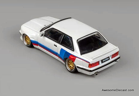 Pandem BMW M3 E30, White 1:64 Diecast Model Car by CM Model