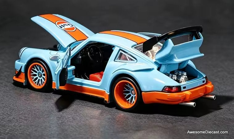 Porsche 930 RWB, Gulf Livery 1:64 Diecast Model Car by FG Model