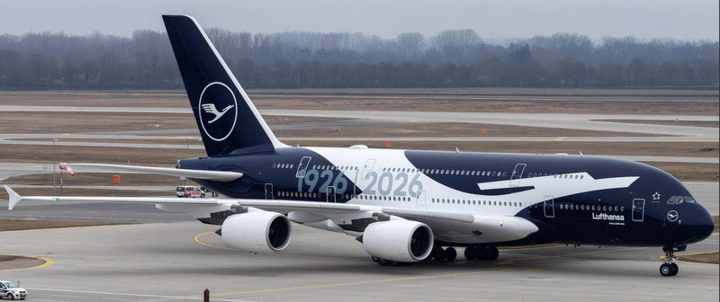 Airbus A380-800 Lufthansa (Reg #D-AIMH) 100th Anniversary Livery 1:200 Diecast Model Plane by Gemini 200
