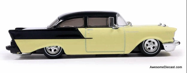 1957 Chevrolet One-Fifty Lowered, Colonial Cream/Onyx Black 1:64 Diecast Model Car by IXO