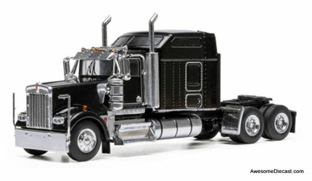1990 Kenworth W900 Sleeper Tractor, Black 1:64 Diecast Model Truck by IXO