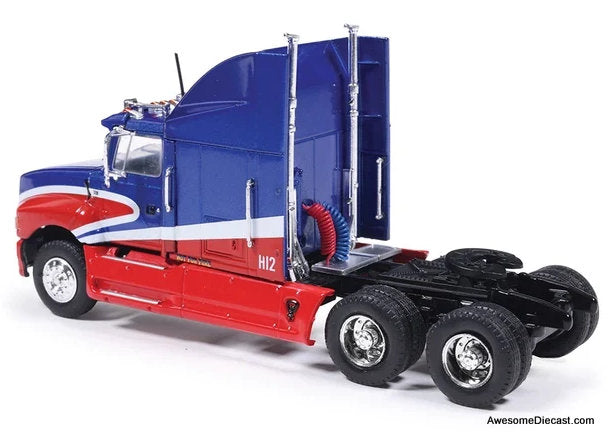 1990 Ford Aeromax Sleeper Tractor, Red/Blue 1:64 Diecast Model Truck by IXO
