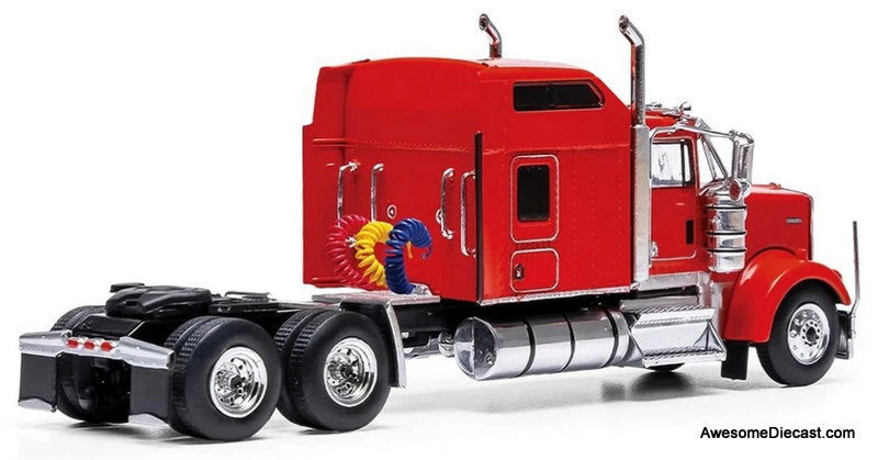 1990 Kenworth W900 Sleeper Tractor, Red 1:64 Diecast Model Truck by IXO