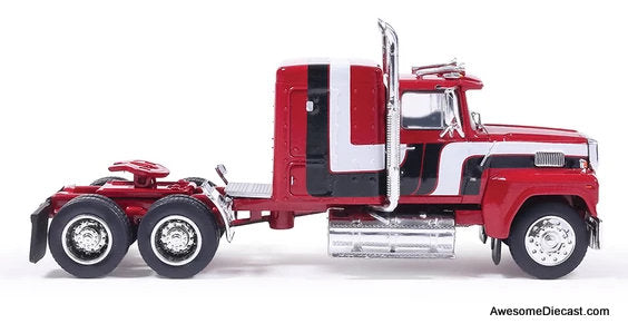 1978 Ford LTL-9000 Sleeper Tractor, Red/Custom 1:64 Diecast Model Truck by IXO