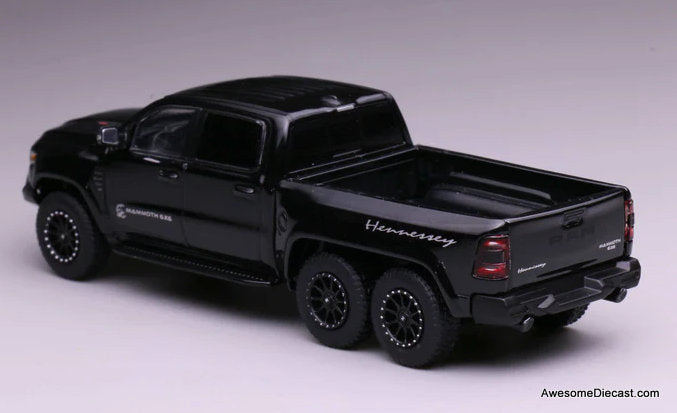 Dodge Ram 1500 TRX Mammoth 6x6, Matte Black 1:64 Diecast Model Truck by 596 Model