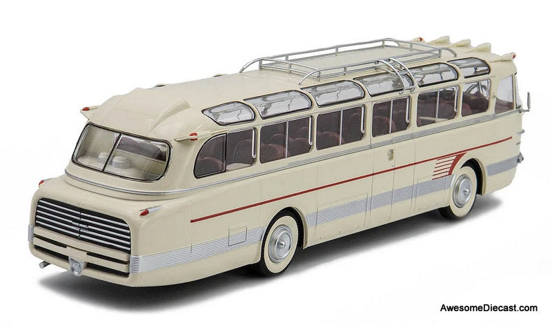 Ikarus-55 Motor Coach, Cream 1:43 ABS Plastic Model Bus by Premium ClassiXXS