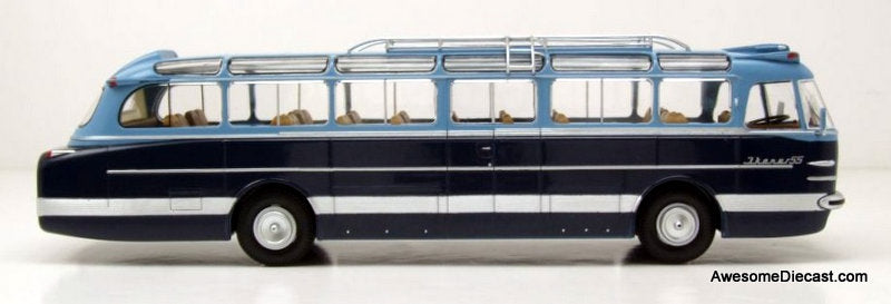 Ikarus-55 Motor Coach, Light Blue/Dark Blue 1:43 ABS Plastic Model Bus by Premium ClassiXXS