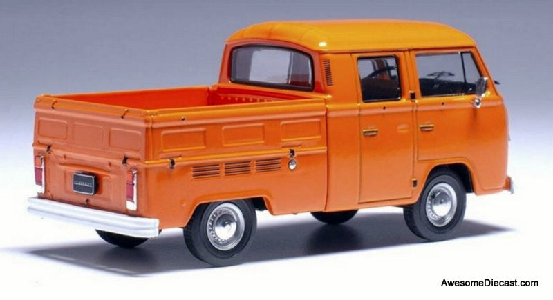 1982 Volkswagen T2B Double cab Pick-Up, Orange 1:43 Diecast Model Truck by IXO