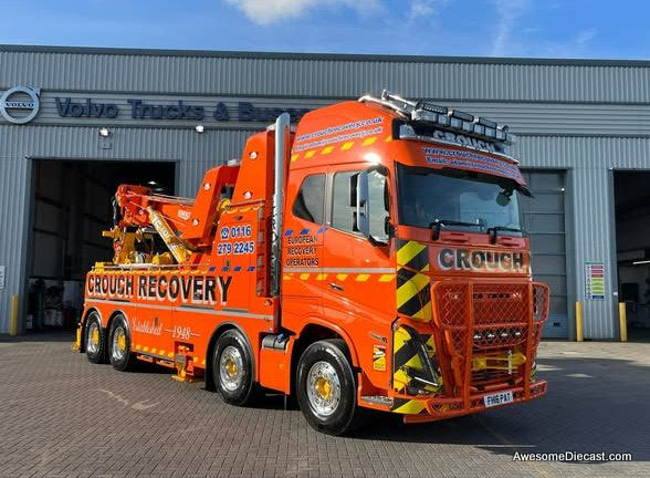 2005 Volvo Boniface Recovery Truck, Orange: Crouch Recovery 1:76 Diecast Model Truck by Oxford Diecast