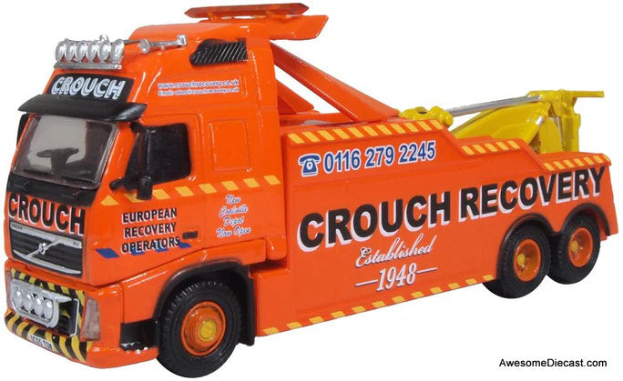 2005 Volvo Boniface Recovery Truck, Orange: Crouch Recovery 1:76 Diecast Model Truck by Oxford Diecast