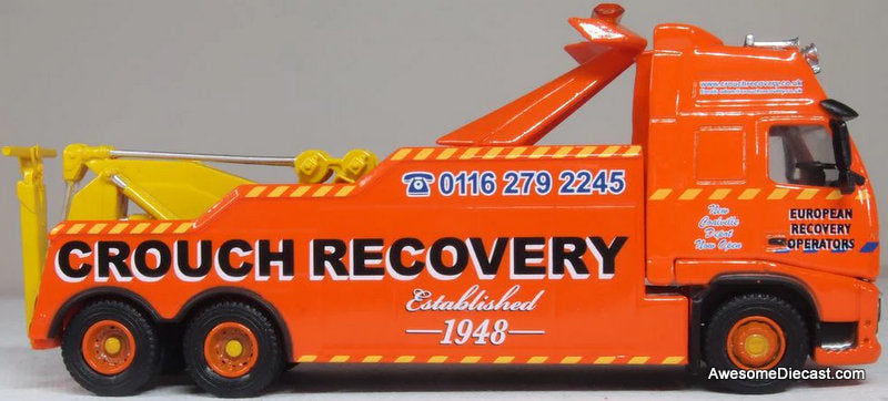 2005 Volvo Boniface Recovery Truck, Orange: Crouch Recovery 1:76 Diecast Model Truck by Oxford Diecast