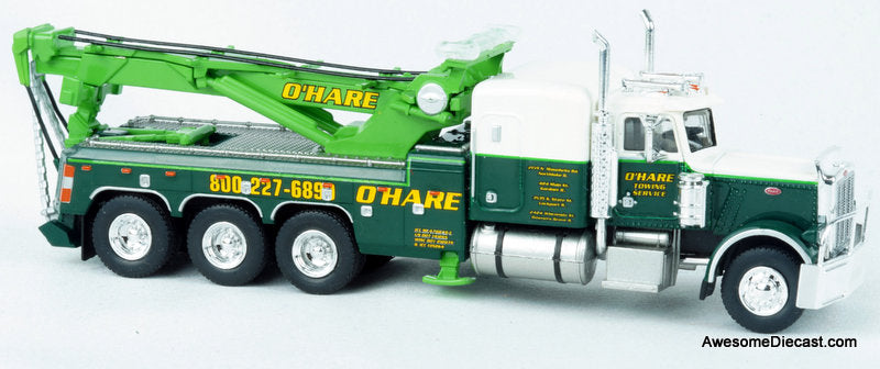 Peterbilt 359 Tri-Axle Heavy Duty Tow Truck: O'Hare 1:87 ABS Plastic Model Truck by Brekina