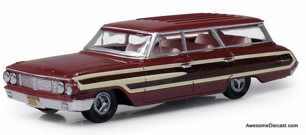 1964 Ford Country Squire, Vintage Burgundy 1:87 Diecast Model Car by Oxford Diecast