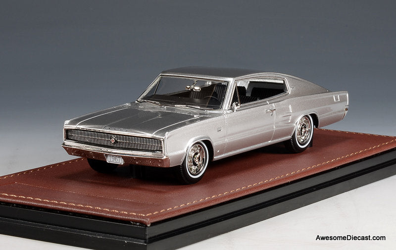 1967 Dodge Charger, Silver Metallic 1:43 Resin Cast Model Car by GLM