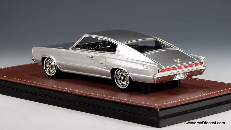 1967 Dodge Charger, Silver Metallic 1:43 Resin Cast Model Car by GLM