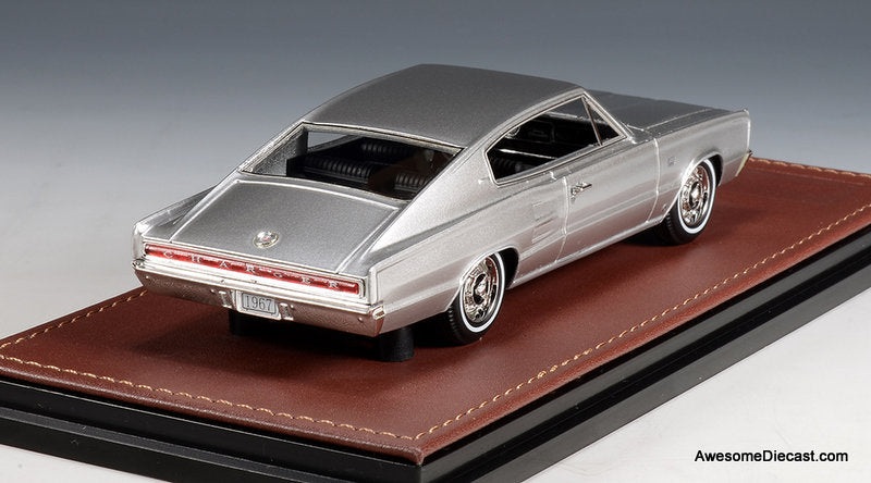 1967 Dodge Charger, Silver Metallic 1:43 Resin Cast Model Car by GLM