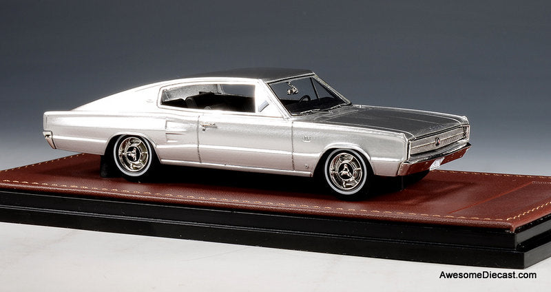 1967 Dodge Charger, Silver Metallic 1:43 Resin Cast Model Car by GLM
