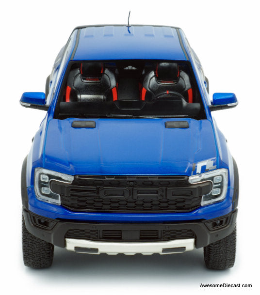2024 Ford Ranger Raptor Pick-Up Truck, Blue Lightning 1:18 Diecast Model Truck by Solido