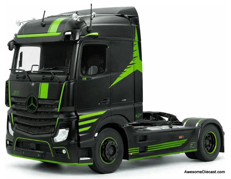 2021 Mercedes Benz Actros R5 Italian Collection, Black 1:24 Diecast Model Truck by Solido