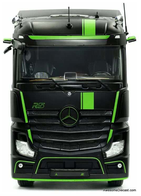 2021 Mercedes Benz Actros R5 Italian Collection, Black 1:24 Diecast Model Truck by Solido
