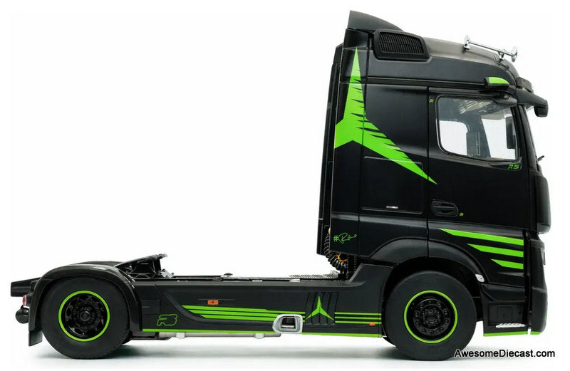 2021 Mercedes Benz Actros R5 Italian Collection, Black 1:24 Diecast Model Truck by Solido