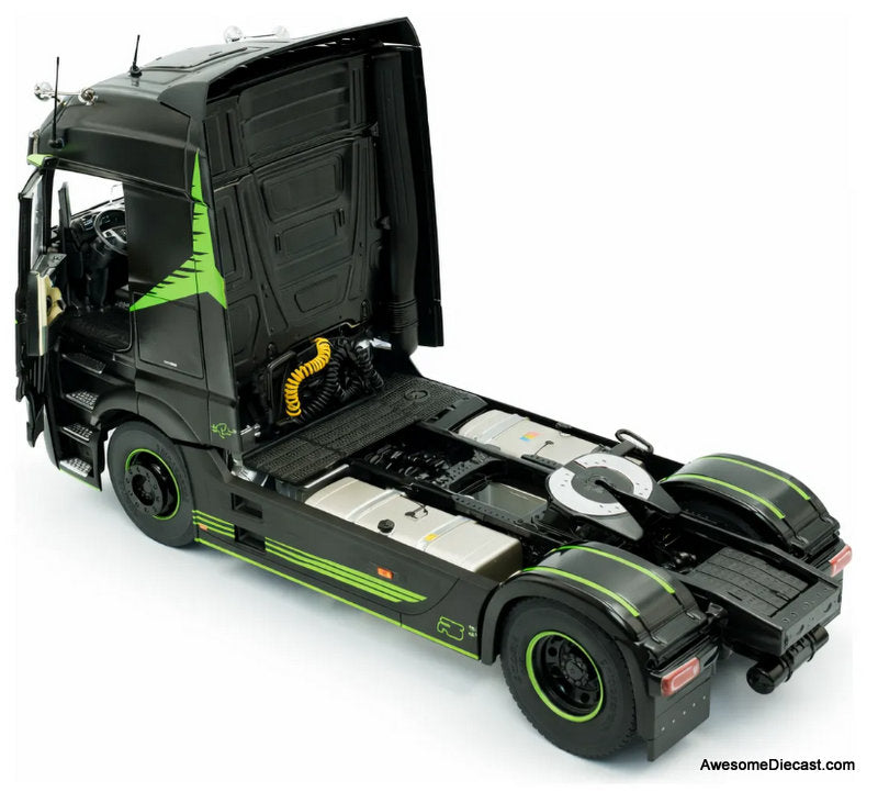 2021 Mercedes Benz Actros R5 Italian Collection, Black 1:24 Diecast Model Truck by Solido