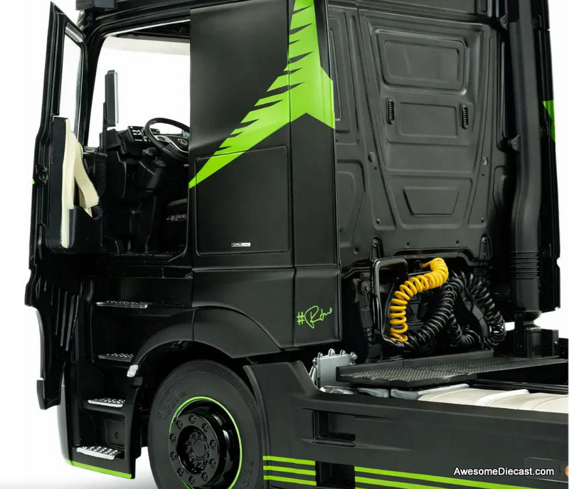 2021 Mercedes Benz Actros R5 Italian Collection, Black 1:24 Diecast Model Truck by Solido