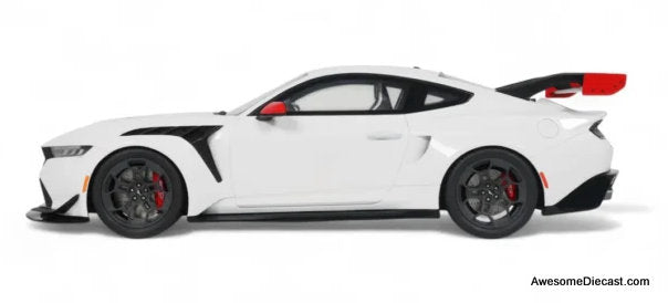 2025 Ford Mustang GTD Spirit Of America Performance, White 1:18 Resin Cast Model Car by GT Spirit
