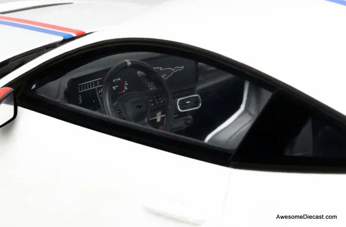 2025 Ford Mustang GTD Spirit Of America Performance, White 1:18 Resin Cast Model Car by GT Spirit