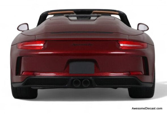 2019 Porsche 911 Speedster "Heritage Edition", Cherry Metallic 1:18 Resin Cast Model Car by GT Spirit