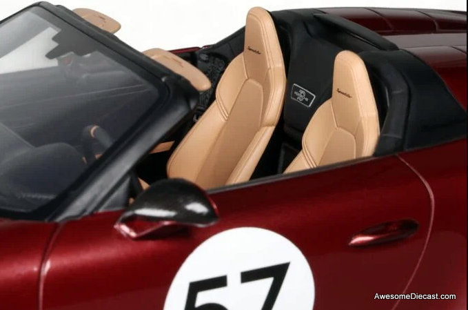 2019 Porsche 911 Speedster "Heritage Edition", Cherry Metallic 1:18 Resin Cast Model Car by GT Spirit