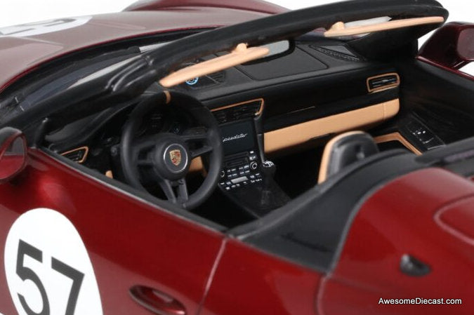 2019 Porsche 911 Speedster "Heritage Edition", Cherry Metallic 1:18 Resin Cast Model Car by GT Spirit