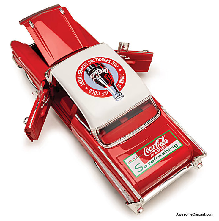1957 Chevrolet Bel Air, Red Coca Cola 1:18 Diecast Model Car by Motor City Classics