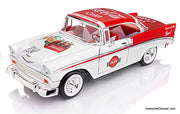 1956 Chevrolet Bel Air, Red/White Coca Cola 1:18 Diecast Model Car by Motor City Classics