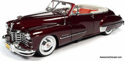 1947 Cadillac Series 62 Cabriolet, Burgundy 1:18 Diecast Model Car by Auto World