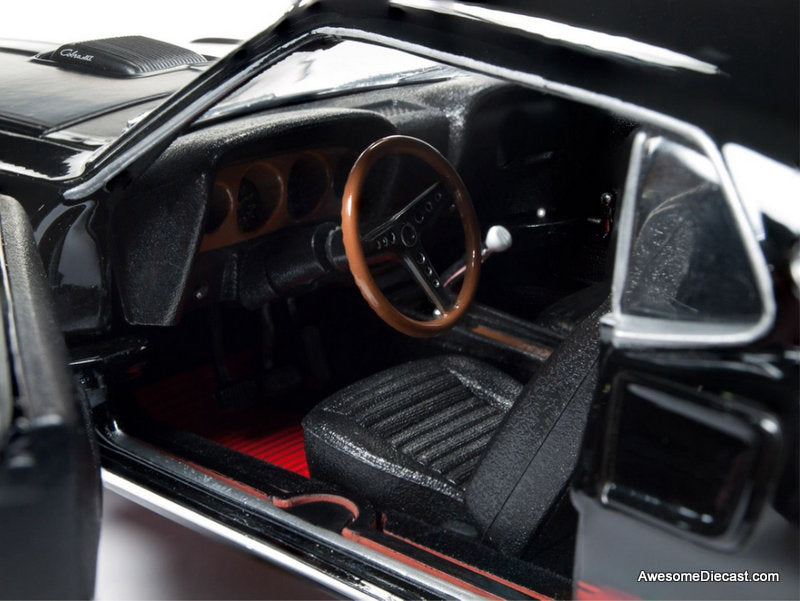 1969 Ford Mustang Mach 1, Black (Hemmings Muscle Machines) 1:18 Diecast Model Car by Auto World