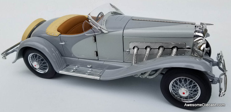 1935 Duesenberg SSJ Speedster, Gray 1:18 Diecast Model Car by Auto World