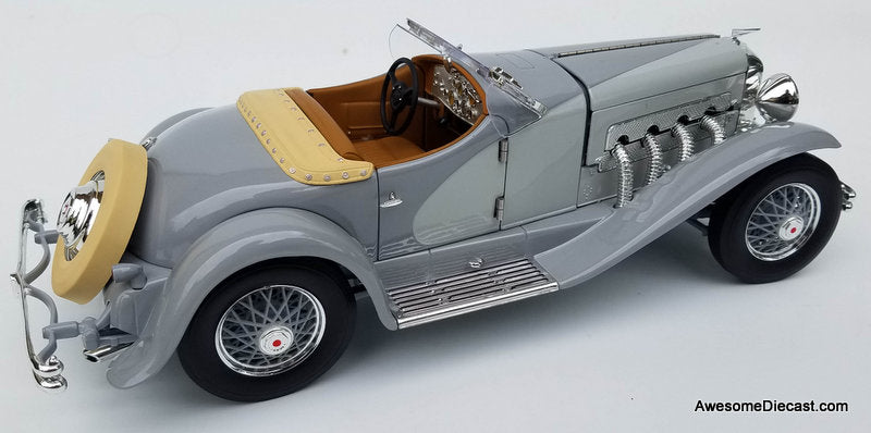 1935 Duesenberg SSJ Speedster, Gray 1:18 Diecast Model Car by Auto World