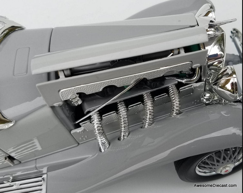 1935 Duesenberg SSJ Speedster, Gray 1:18 Diecast Model Car by Auto World